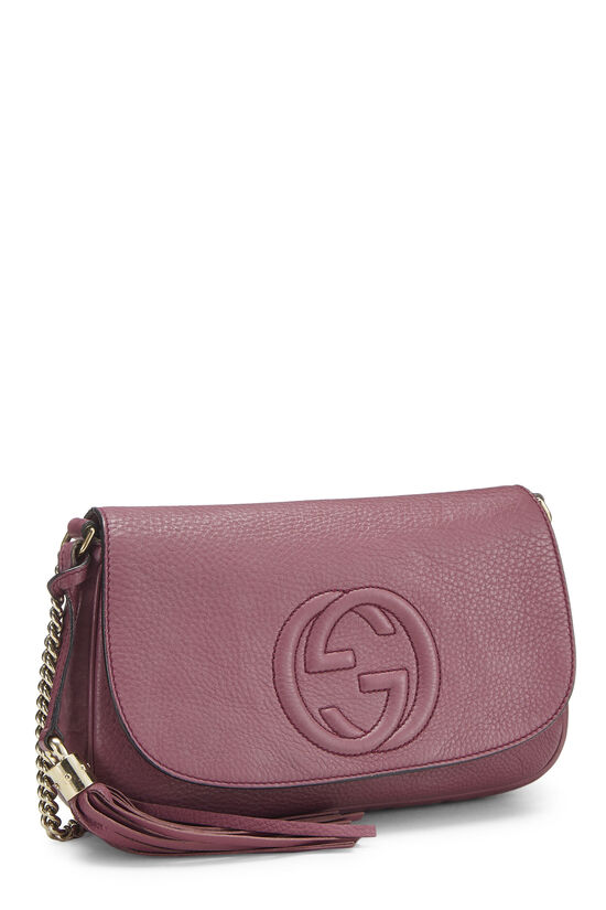 Purple Grained Leather Soho Chain Crossbody, , large image number 2