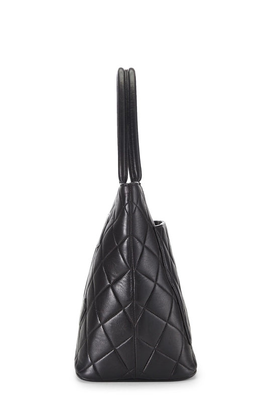 Black Quilted Lambskin Medallion Tote, , large image number 2