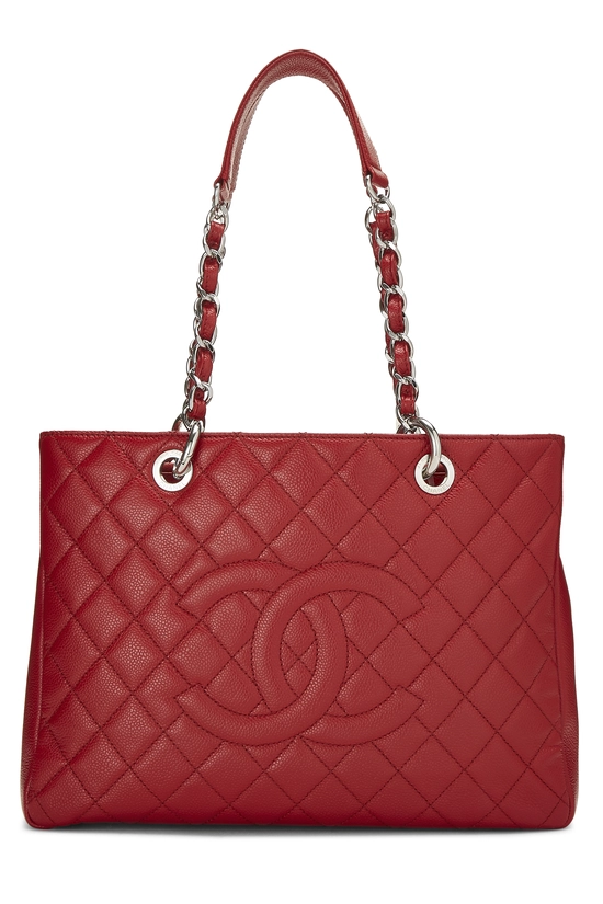Red Quilted Caviar Grand Shopping Tote (GST), , large image number 0
