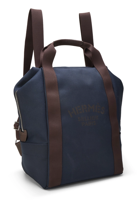 Navy Toile Sac de Dis Groom Backpack, , large image number 1