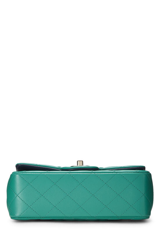 Green Lambskin Top Handle Flap Bag Mini, , large image number 5