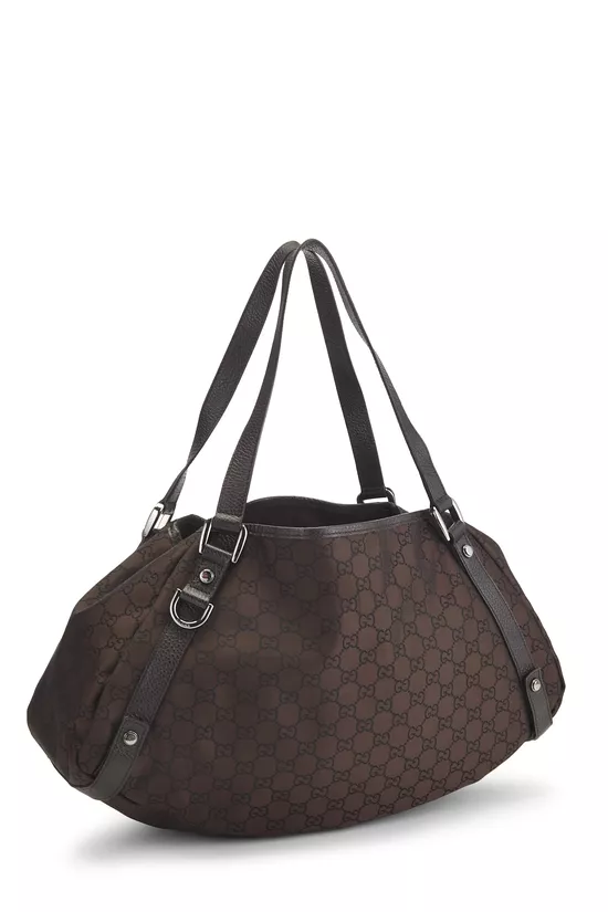 Brown GG Nylon Abbey Tote Large, , large image number 1