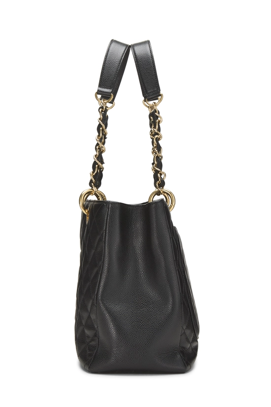 Black Quilted Caviar Grand Shopping Tote (GST), , large image number 1
