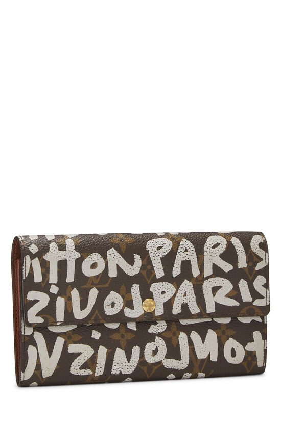 Stephen Sprouse x Louis Vuitton Grey Monogram Graffiti Porte Monnaie Credit, , large image number 1