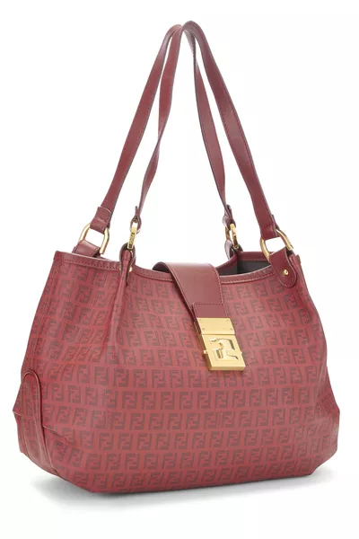Red Zucca Coated Canvas Chiusura Tote, , large