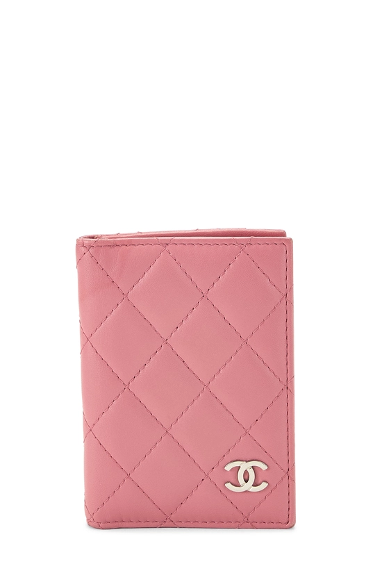 Pink Lambskin Compact Wallet, , large image number 0