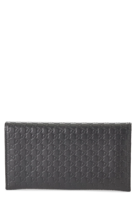 Black Microguccissima Leather Continental Wallet, , large image number 2
