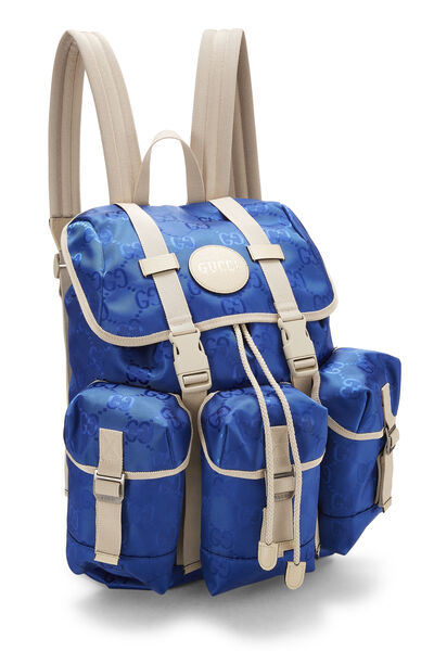 Blue Nylon Off The Grid Backpack, , large