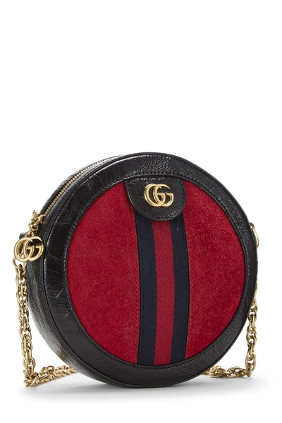 Gucci Black Suede Ophidia Round Shoulder Bag Mini — photo 2