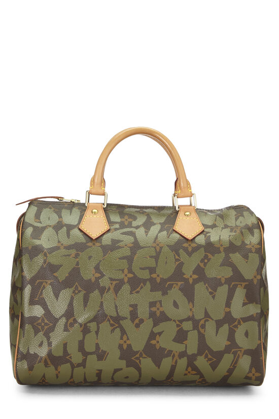 Stephen Sprouse x Louis Vuitton Green Graffiti Speedy 30, , large image number 3
