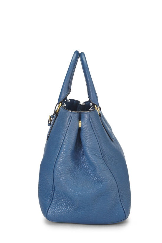 Blue Vitello Daino Convertible Handbag, , large image number 2
