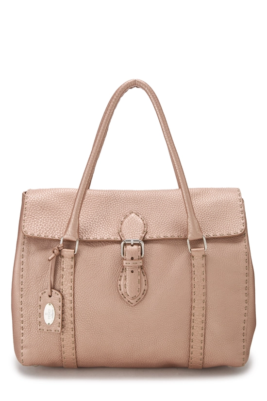 Pink Pebbled Leather Selleria Linda Bag, , large image number 0
