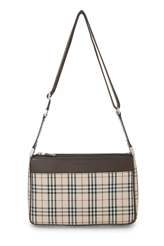 Brown House Check Canvas Crossbody, , large image number 0