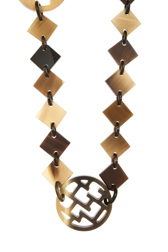 Brown Acrylic Buffalo Horn Lena Necklace, , large image number 1