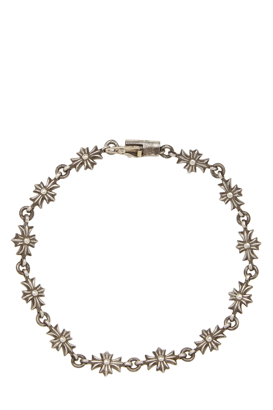 Sterling Silver Tiny Crosses Bracelet, , large image number 1