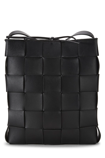 Black Maxi Intrecciato Cassette Messenger