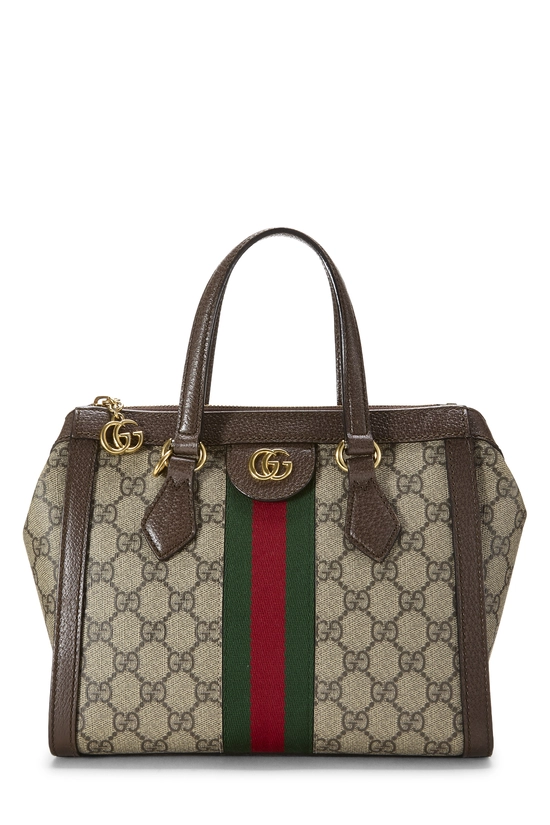 Brown GG Supreme Canvas Ophidia Tote Small, , large image number 0