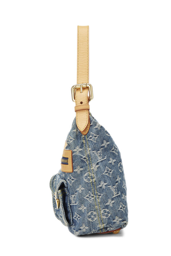 Louis+Vuitton+Baggy+Shoulder+Bag+PM+Blue+Denim for sale online