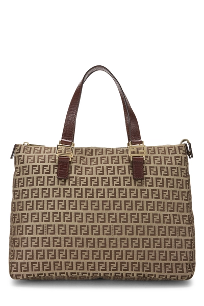 Fendi Beige Zucchino Canvas Handbag