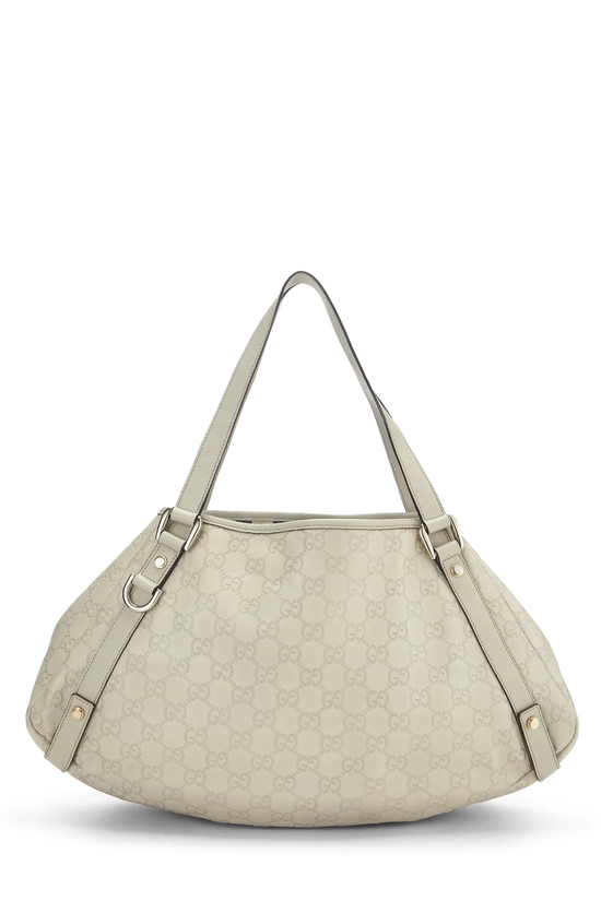 White Guccissima Abbey Tote, , large image number 3