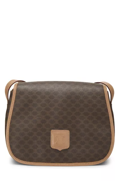 Brown Coated Canvas Macadam Crossbody 