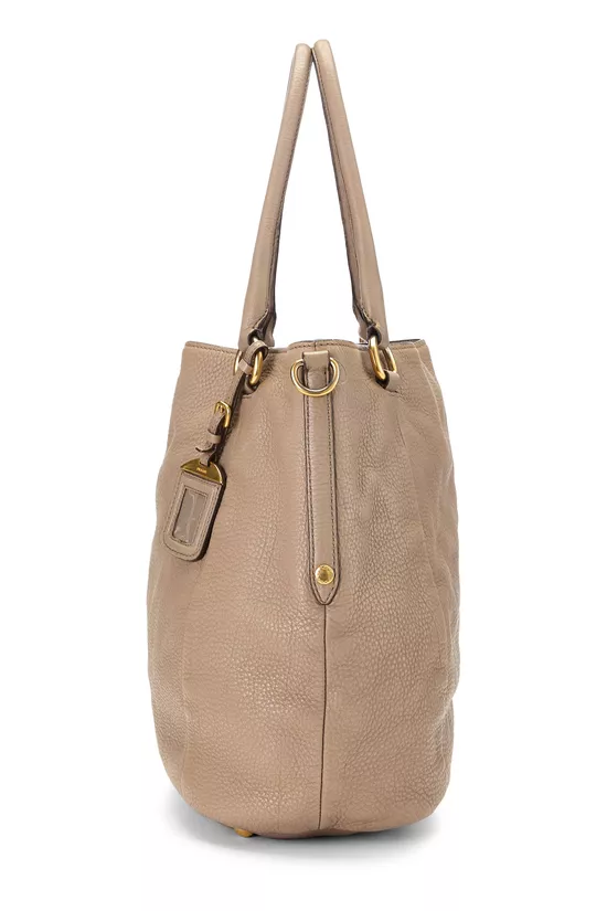 Grey  Vitello Daino Convertible Tote Medium, , large image number 2