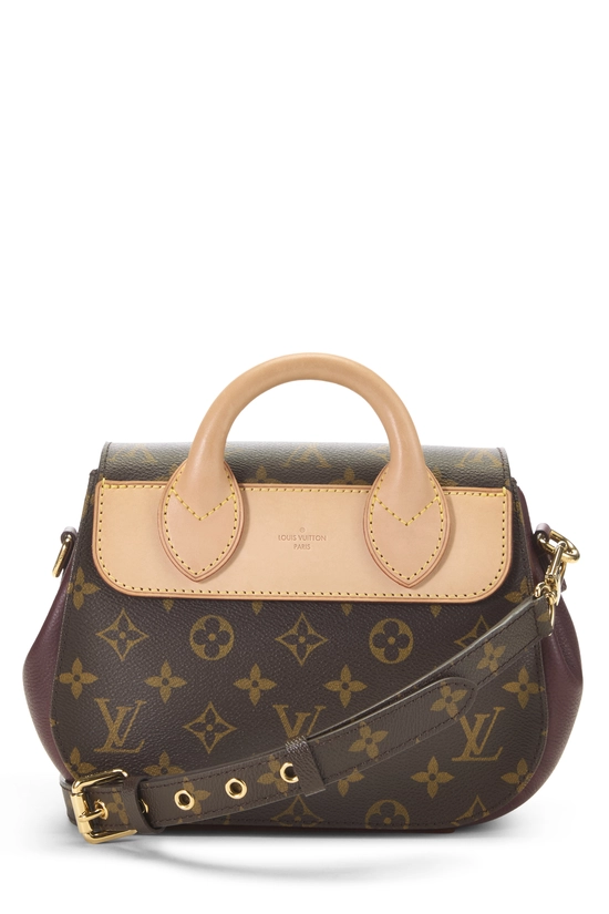 Burgundy Monogram Canvas Eden PM, , large image number 3