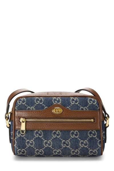 Gucci Blue Denim Ophidia Crossbody Mini