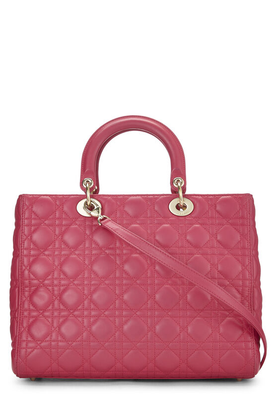Pink Cannage Quilted Lambskin Lady Dior Large, , large image number 3