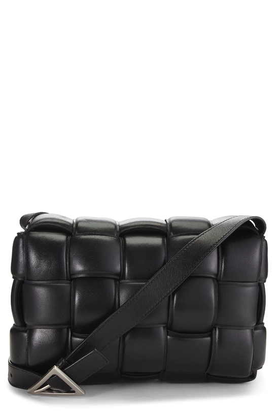Black Maxi Intrecciato Padded Cassette, , large image number 3