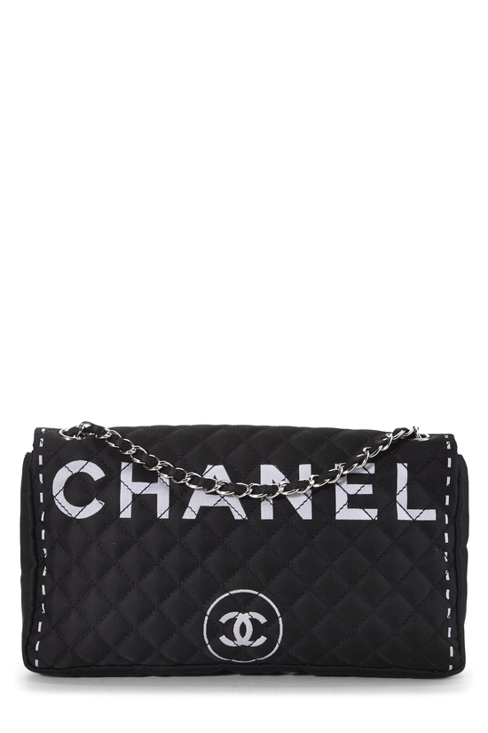 Black Nylon Logo Half Flap Maxi, , large image number 3
