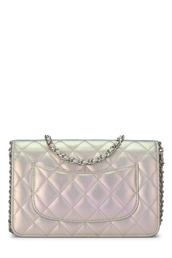 Purple Iridescent Classic Quilted Wallet On Chain (WOC), , large image number 3