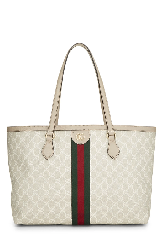 Beige GG Supreme Canvas Ophidia Tote Medium, , large image number 0