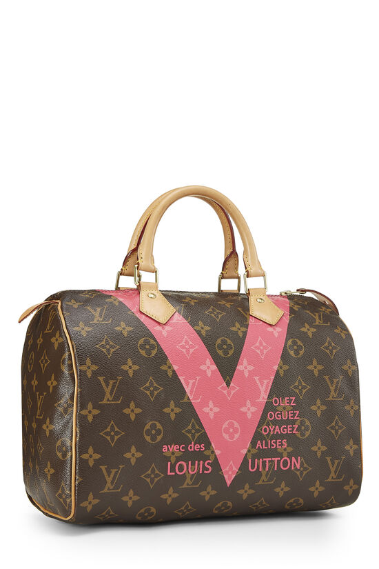 Louis Vuitton Pink Monogram V Speedy 30 QJB0FZAWPB032 |