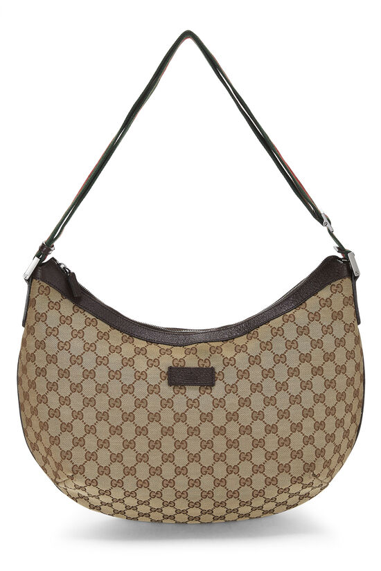 Gucci Lady Web Original Gg Canvas Shoulder Bag in Brown