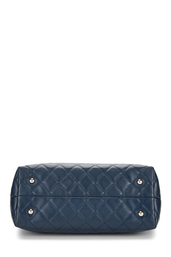 Navy Caviar Timeless 'CC' Top Handle Tote Large, , large image number 4