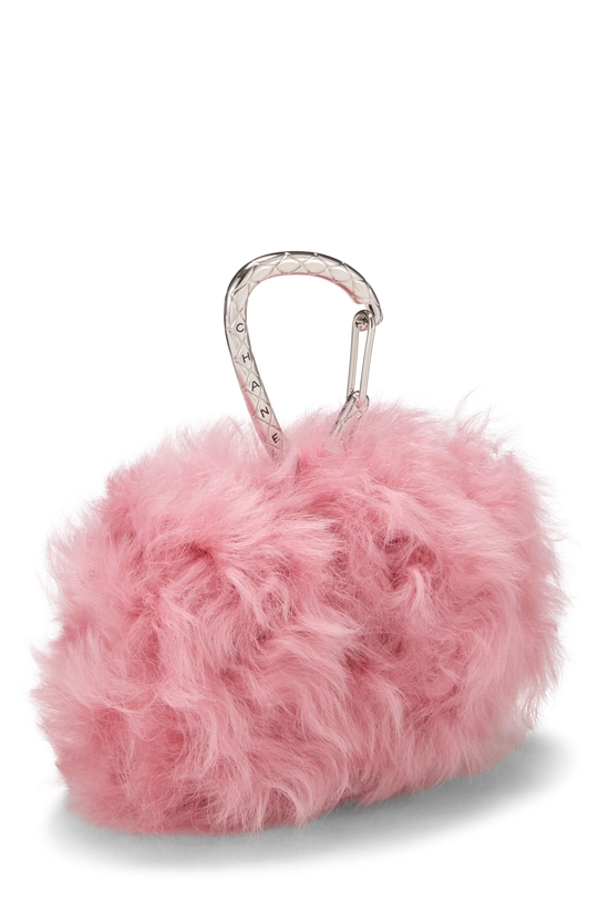 Pink Shearling Card Holder, , large image number 1