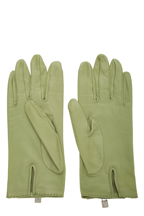 Pre-Owned Green Lambskin Gloves QGA04T1IGB002