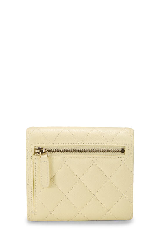 Yellow Caviar Classic Flap Compact Wallet, , large image number 2