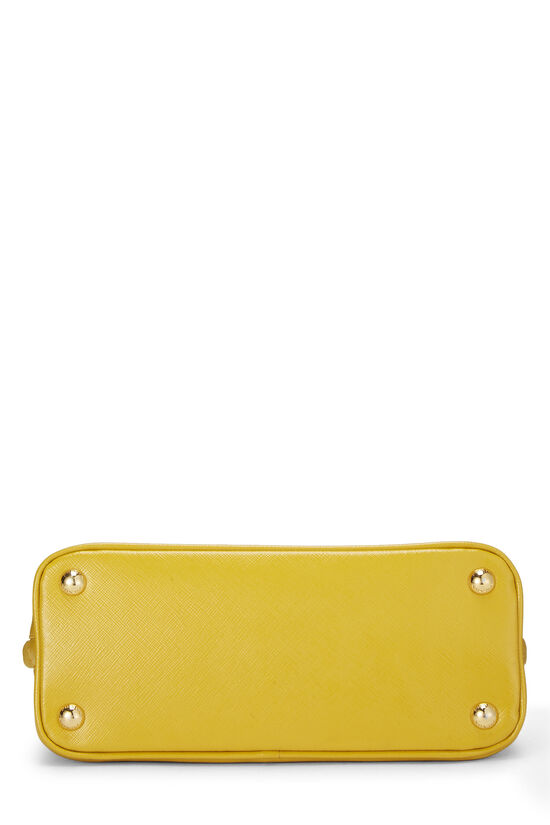 Yellow Saffiano Lux Handbag Small, , large image number 4