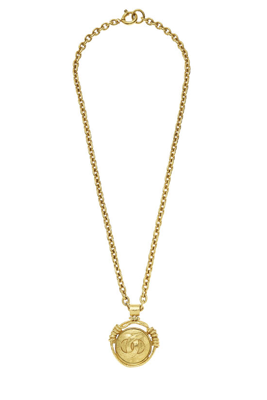 Gold 'CC' Mirror Necklace, , large image number 0