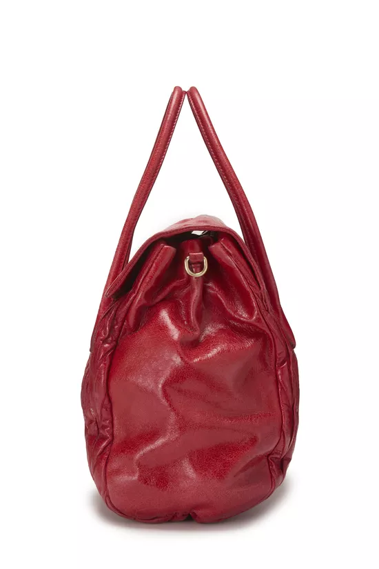Red Nappa Convertible Handbag, , large image number 2