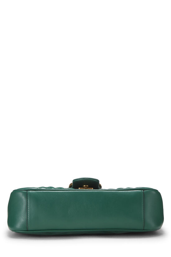 Green Leather GG Marmont Shoulder Bag Small, , large image number 4