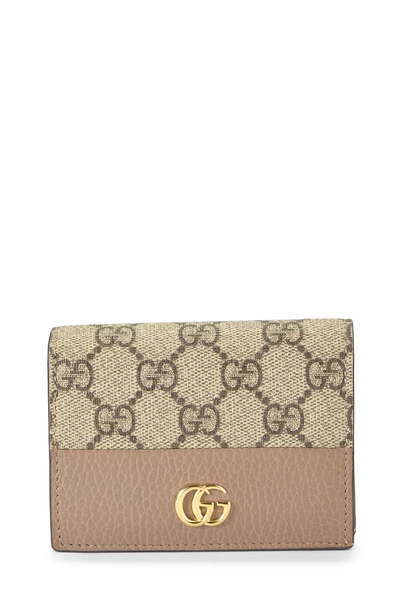 Pink GG Supreme Canvas Marmont Compact Wallet