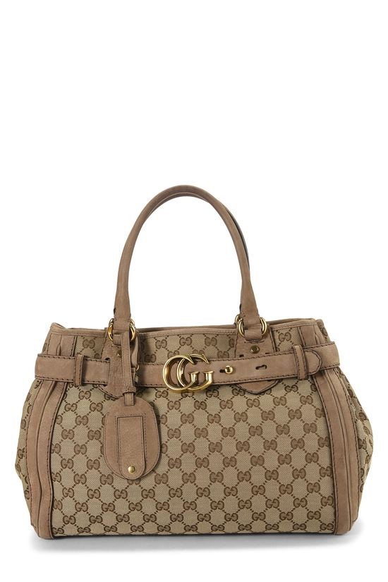 Brown Original GG Canvas Running Tote, , large image number 0