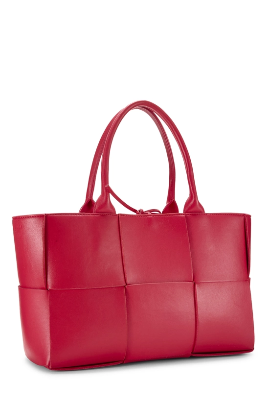 Red Maxi Intrecciato Arco Tote Small, , large image number 1