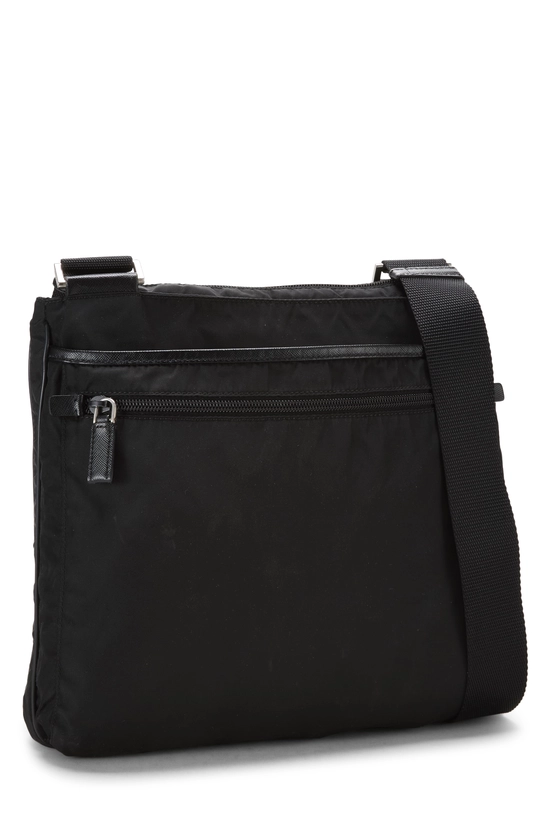 Black Nylon Messenger Bag, , large image number 1