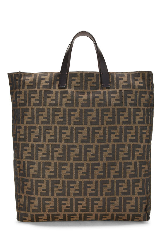 Brown Zucca Canvas Vertical Tote, , large image number 4