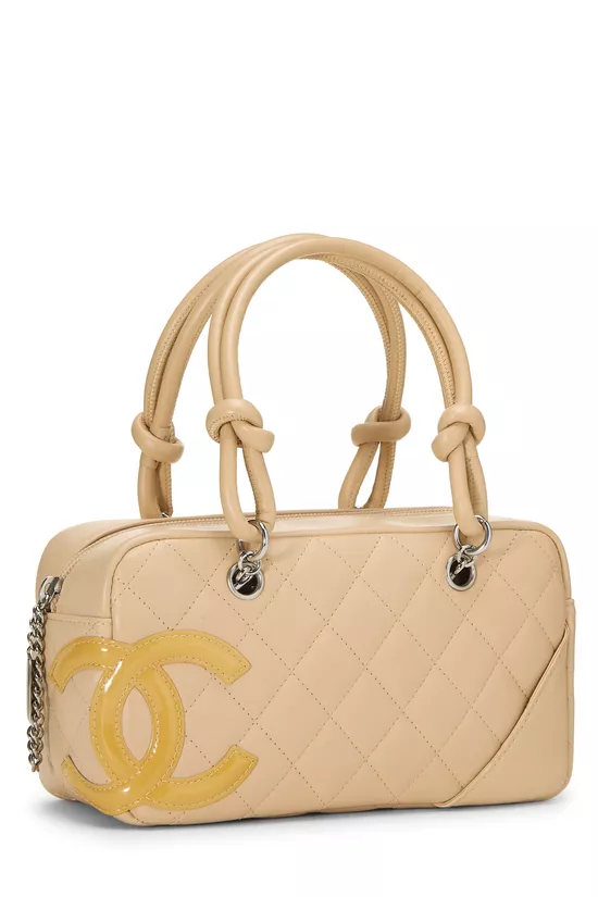 Beige Lambskin Cambon Bowler Mini, , large image number 1