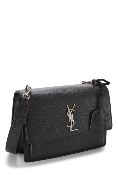 YSL Black Grainy Leather Sunset Medium — photo 2